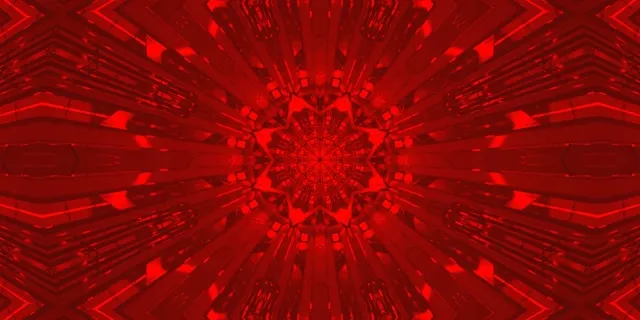 Red Fractal Kaleidoscope Neon Tunnel Vj Loop 2:1 Univisium 60fps Screensaver