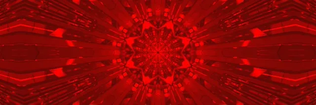 रेड कैलाइडोस्कोप नियोन टनल 3:1 Triple Wide 60fps स्क्रीनसेवर Vj Loop
