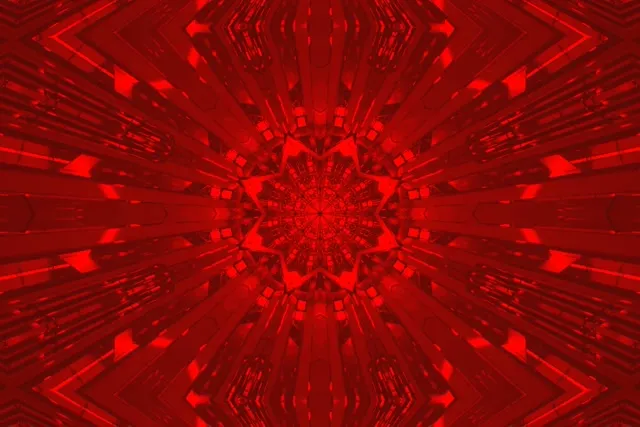 تونل نئون ستاره فرکتال قرمز VJ Loop 3:2 Surface 60fps محافظ صفحه