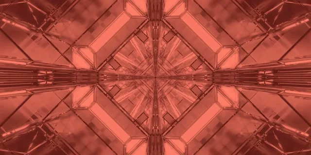 Rode Neon Tunnel Kaleidoscoop Kruis VJ Loop 2:1 Univisium 60fps Screensaver