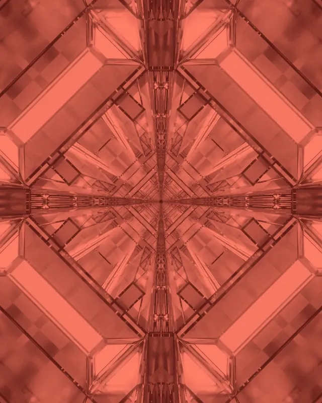 VJ loop neon tunel crveni kaleidoskop križ 4:5 Instagram 60fps čuvar ekrana