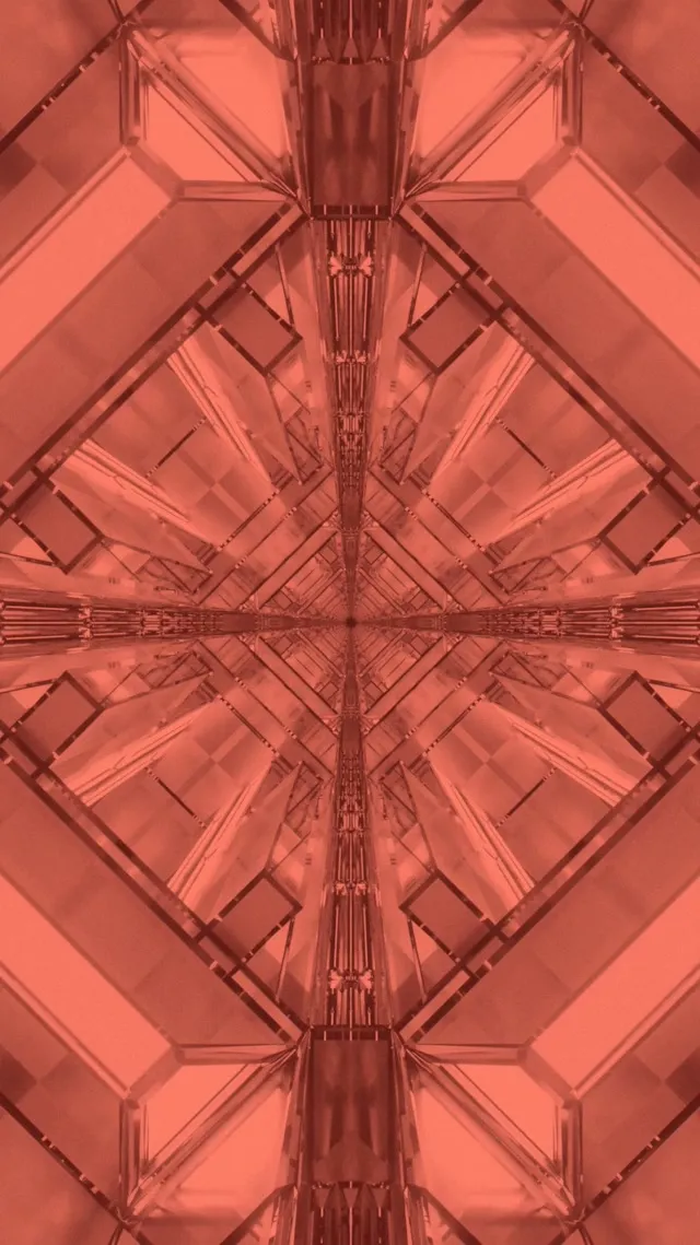 Korall Neon Alagút Kaleidoszkóp Kereszt VJ Loop 9:16 Reels 60fps Képernyővédő