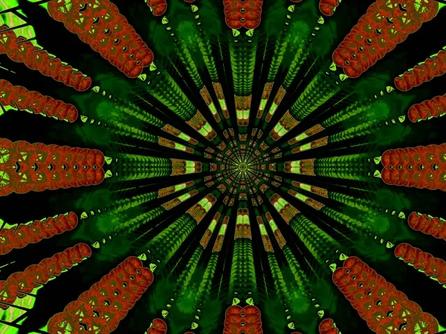 Neon Tunel Crveni Kaleidoskop Eksplozija VJ Loop 4:3 Classic 60fps Čuvar Ekrana