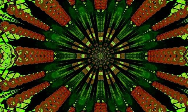 VJLoops Neontunnel Röd Fraktal Kalejdoskop Explosion 5:3 Wide 60fps Skärmsläckare