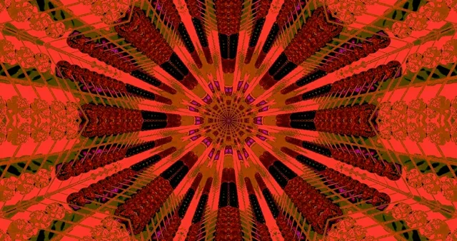 紅霓虹隧道萬花筒 4K UHD 60fps 屏保 VJ Loop