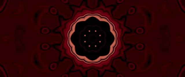 Neon tunelis raudonas kaleidoskopo sprogimas VJ ciklas 2.39:1 Cinemascope 60fps ekrano užsklanda