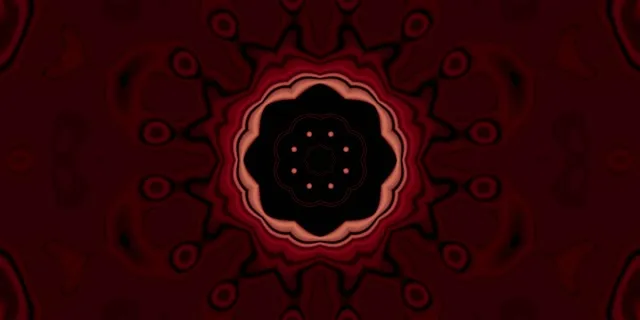 נתיב ניאון אדום קליידוסקופ פיצוץ כוכב VJ Loop 2:1 Univisium 60fps שומר מסך