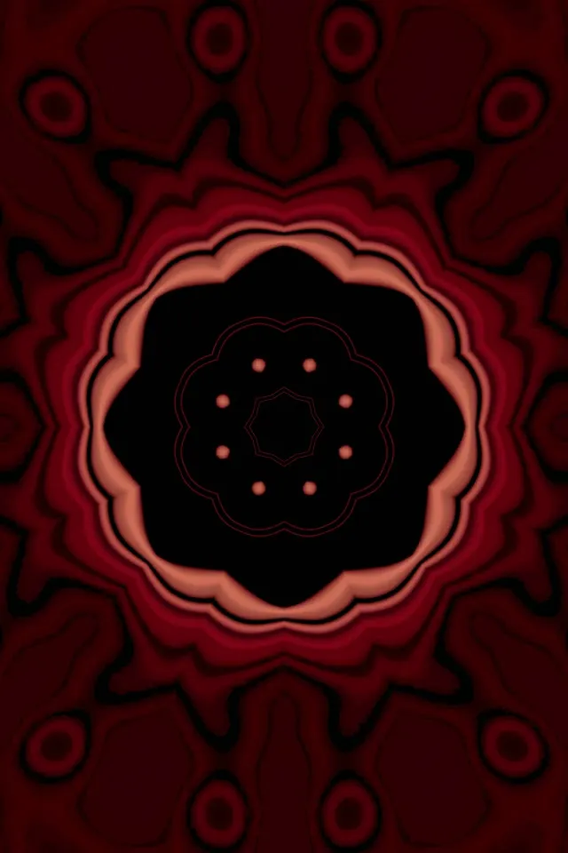 Red Kaleidoscope Star Neon Tunnel Vj Loop 2:3 Photo Portrait 60fps Screensaver