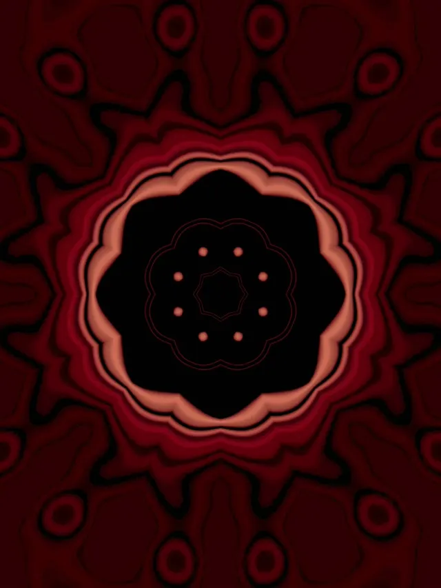 霓虹隧道紅萬花筒星 VJ Loop 3:4 iPad 肖像 60fps 屏保