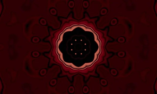 Neontunnel Punane Kaleidoskoop Tähe Purse VJ Loop 5:3 Wide 60fps Ekraanisääst