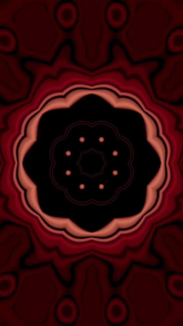 Terowong Neon Mandala Bintang Merah Tua VJ Loop 9:16 Reels 60fps Screensaver