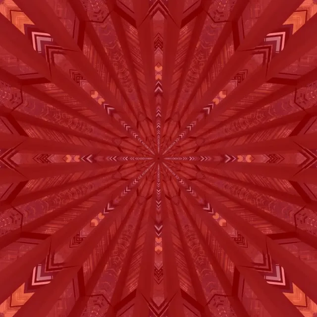 VJ Loop Červený Kaleidoskop Hviezda Neonový tunel 1:1 Square 60fps Šetrič obrazovky