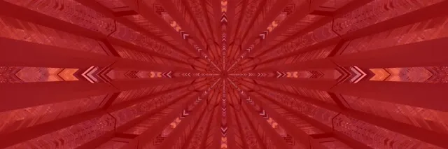 نفق نيون فراكتال أحمر كاليدوسكوب 3:1 ثلاثي عريض 60fps حافظة شاشة Vj Loop