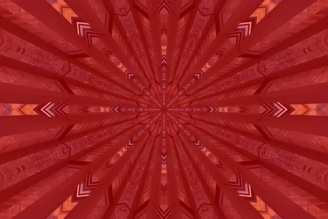 Červený Fraktál Kaleidoskop Neon Tunel Vj Loop 3:2 Surface 60fps Šetrič Obrazovky