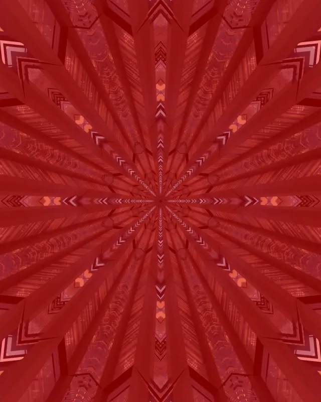 Crveni Fraktal Kaleidoskop Neon Tunel VJ Loop 4:5 Instagram 60fps Screensaver