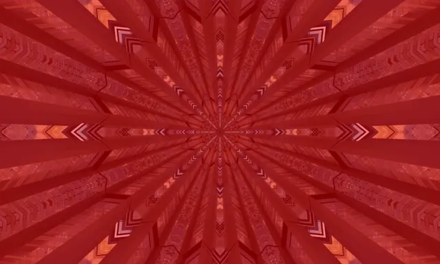 Kırmızı Fraktal Kaleidoskop Neon Tüneli VJ Loop 5:3 Wide 60fps Ekran Koruyucu