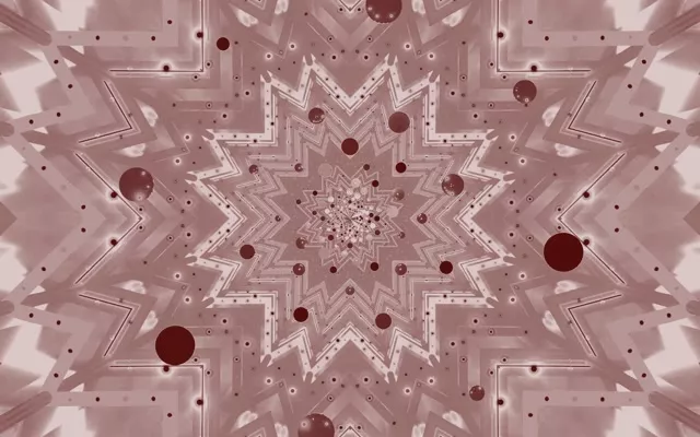 Tunnel ya Neon Rose Nyota Kaleidoscope VJLoops 60fps 16:10 Macbook Hifadhi Skrini