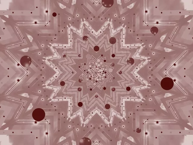 VJ Loop 霓虹隧道玫瑰星形萬花筒 4:3 經典 60fps 螢幕保護程式