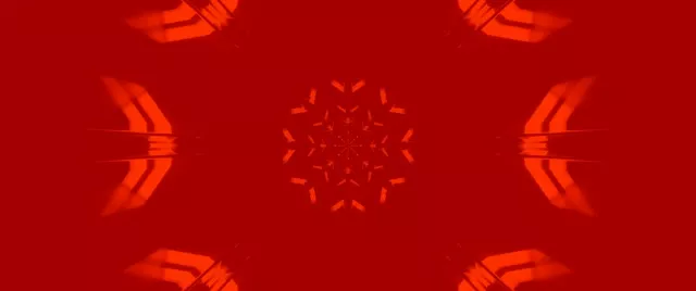 Červený Neon Tunnel Kaleidoskop Šetrič Obrazovky 2.39:1 Cinemascope 60fps VJ Loop