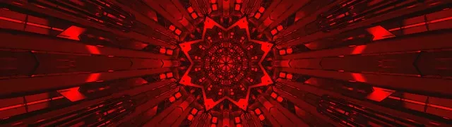 Red Neon Tunnel Kaleidoscope Screensaver 32:9 Super Ultrawide 60fps Vj Loop