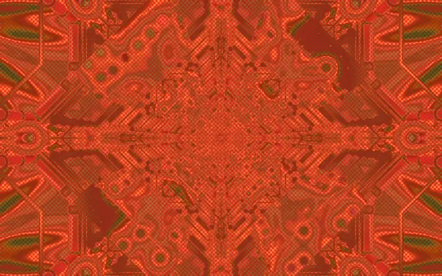 Röd Fraktal Kaleidoskop Neontunnel Vj Loop 16:10 Macbook 60fps Skärmsläckare