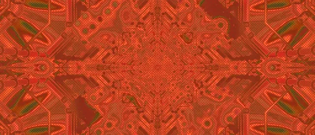 नियॉन टनल रेड कैलाइडोस्कोप VJ Loop 21:9 Ultrawide 60fps स्क्रीनसेवर