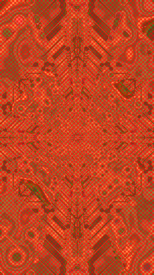 霓虹隧道紅色棋盤萬花筒 VJ Loop 9:16 Reels 60fps 螢幕保護程式