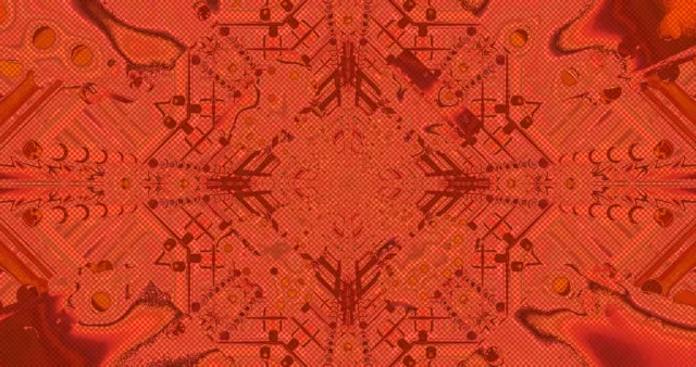 Red Neon Tunnel Kaleidoscope Screensaver 4K UHD 60fps VJ Loop