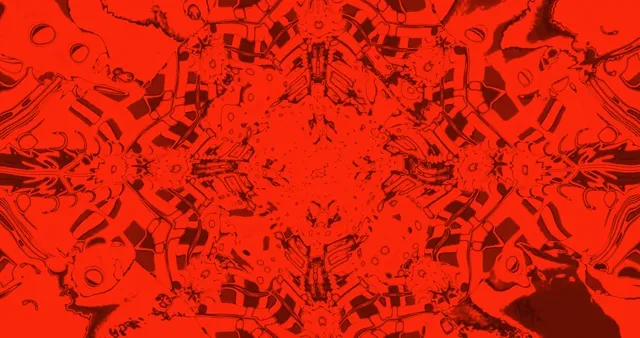 红色霓虹隧道万花筒屏保 4K UHD 60fps VJ Loop