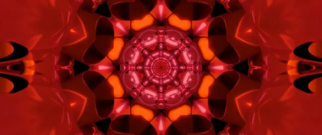 Twnnel Neon Coch Caleidosgop Arbedwr Sgrin 60fps 2.39:1 Cinemascope VJ Loop