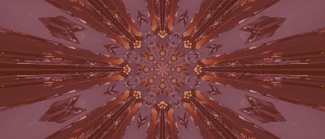 Túnel Neon Caleidoscopio Cobre Radiante | 21:9 Ultraamplo 60fps VJLoops