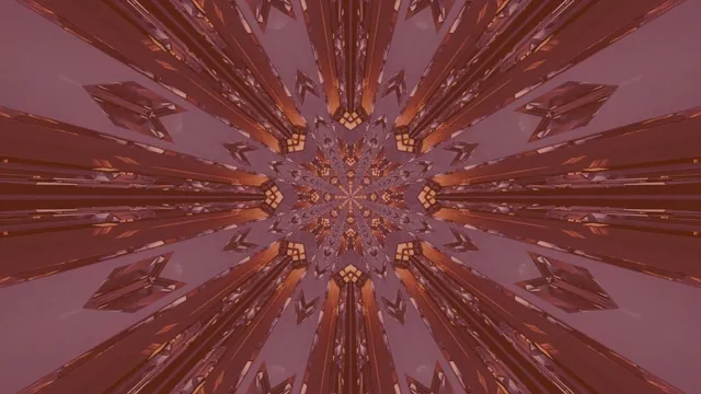 Црвена Неон Тунел Мандала 4K UHD 60FPS Screensaver Motion Background