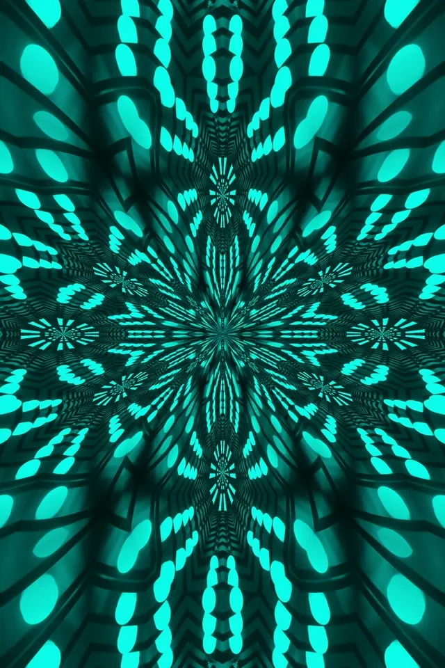 წითელი ფრაქტალური მანდალა ნეონის გვირაბი VJ Loop 2:3 Photo Portrait 60fps Screensaver