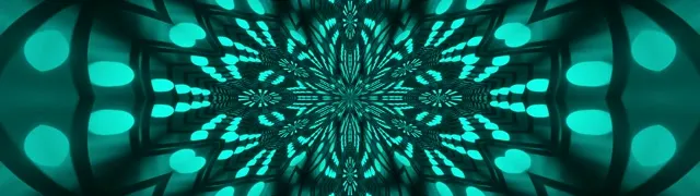 Kırmızı Fraktal Mandala Neon Tünel VJ Loop 32:9 Süper Ultrawide 60fps Ekran Koruyucu