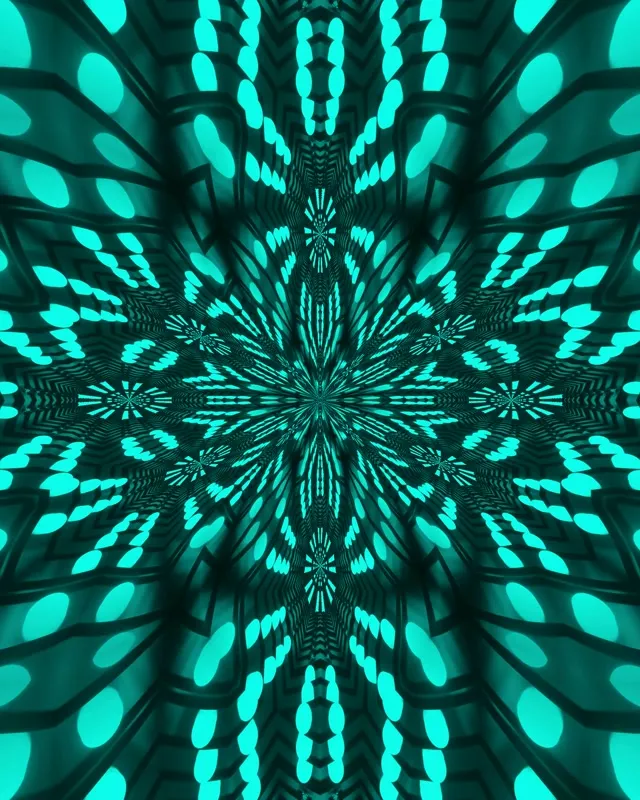 VJ loop Tunel Neon Mandala Fractal Roșu 4:5 Instagram 60fps Economizor Ecran