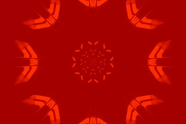 Piros Neon Alagút Mandala Képernyővédő 3:2 Surface 60fps Vj Loop