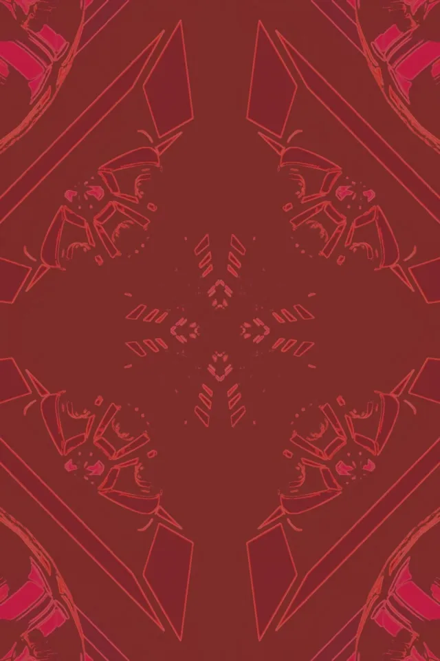 Červený diamant kaleidoskop neónový tunel VjLoops 2:3 foto portrét 60fps šetrič obrazovky