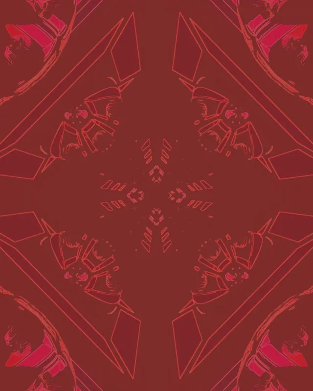 Червона Неонова Тунель Калейдоскоп Діамант VJLoops 4:5 Instagram 60fps Заставка