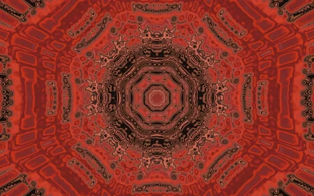 Tunnel Néon Rouge Mandala Économiseur d'Écran 60fps 16:10 MacBook VJLoops