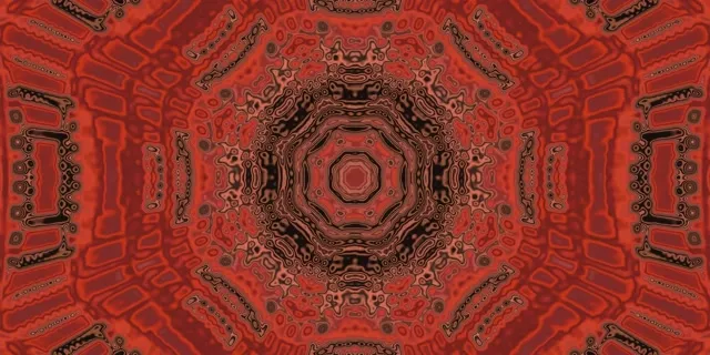 อุโมงค์นีออนสีแดง แมนดาลา Screensaver 60fps 2:1 Univisium VJLoops