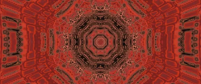 Červený Neon Tunel Mandala šetrič obrazovky VJ loop 2.39:1 cinemascope 60fps