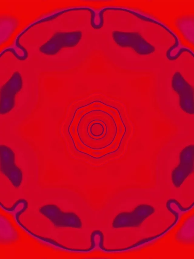 Red Neon Tunnel Mandala Vortex VJ Loop 3:4 iPad Portrait 60fps Screensaver
