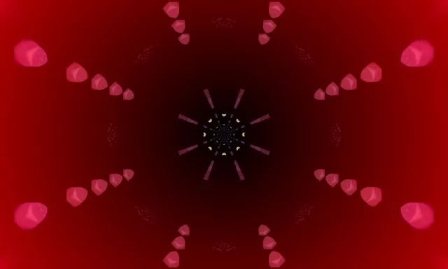 Neon Tunnel Kaleidoscope Vortex 5:3 Wide 60fps Screensaver Loop