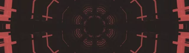 赤ネオントンネル八角形渦巻き VJLoops 32:9 Super Ultrawide 60fps スクリーンセーバー