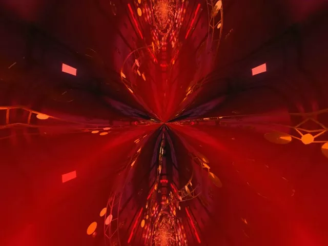 Red Neon Tunnel Pulsating Vortex 4:3 Classic 60fps VJ Loop Screensaver