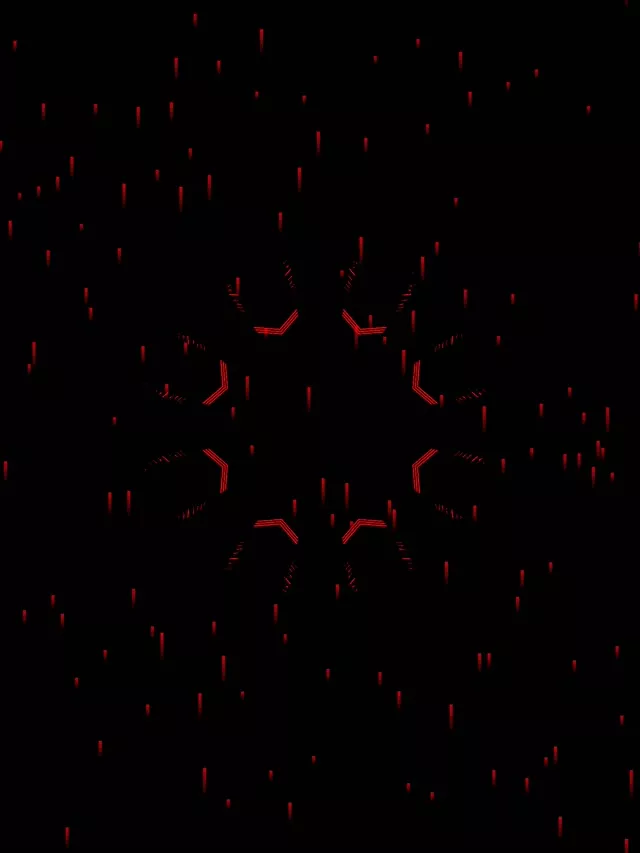 Red Neon Tunnel Screensaver 3:4 iPad Portrait 60fps VJ Loop Dark Fractal Pattern