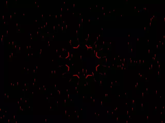 紅色霓虹隧道屏保 4:3 Classic 60fps VJ Loop Dark Fractal Pattern