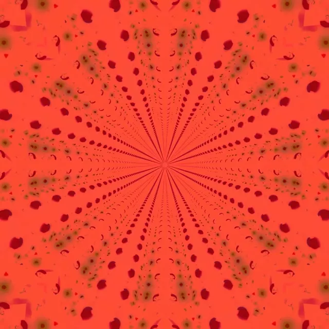 紅色霓虹隧道放射渦漩 1:1 方形 60fps VJLoops 螢幕保護程式