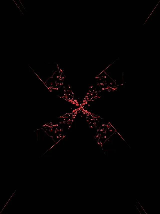 Red Radial Burst Neon Tunnel 3:4 iPad Portrait 60fps VJ Loop Screensaver