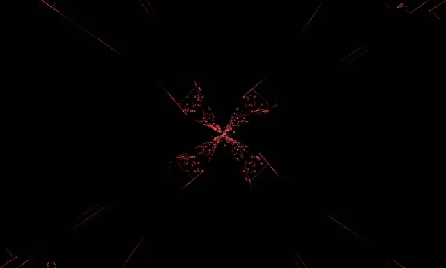 Sarkans Neon Tunelis Radiējošs Zvaigznes Sprādziens 5:3 Wide 60fps Ekrānsaudzētājs VJLoops